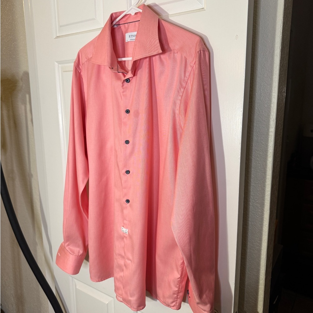 Eton Coral Button-Up Shirt